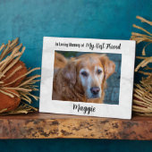 Ter nagedachtenis - Hond Gedenk Pet Verlies Condol Fotoplaat (Zijkant)