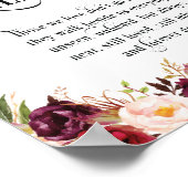 Ter nagedachtenis Huwelijks-herdenking Tafelkaart  Poster (Hoek)