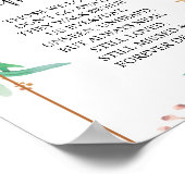 Ter nagedachtenis Huwelijks-herdenkingstafel bord  Poster (Hoek)