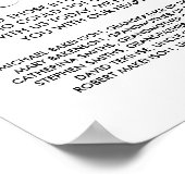 Ter nagedachtenis Huwelijks-herdenkingstafel bord Poster (Hoek)