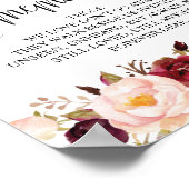 Ter nagedachtenis Huwelijks-herdenkingstafel bord  Poster (Hoek)