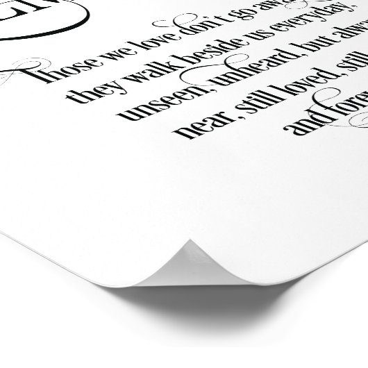 Ter nagedachtenis Huwelijks-herdenkingstafelbord Poster (Hoek)