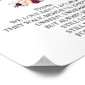 Ter nagedachtenis Huwelijksherdenking Tafelkaart v Poster (Hoek)