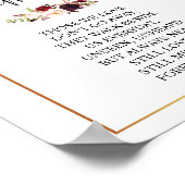 Ter nagedachtenis Huwelijksherdenking Tafelkaart v Poster (Hoek)