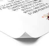 Ter nagedachtenis Huwelijksherdenking Tafelkaart v Poster (Hoek)