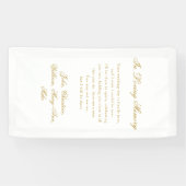 "Ter nagedachtenis" Klassiek trouwherdenking wit Spandoek (Horizontaal)