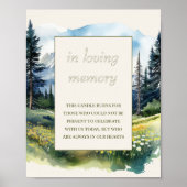 Ter nagedachtenis Land Watercolor Bruiloft Poster (Voorkant)