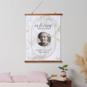 Ter nagedachtenis met foto | marmer hangend wandkleed (Slaapkamer)