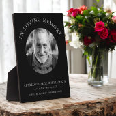 ter nagedachtenis modern eenvoudig fotobord  fotoplaat