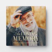 Ter nagedachtenis Modern Elegant Foto Herdenking Fotoplaat (Voorkant)