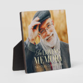 Ter nagedachtenis Modern Elegant Foto Herdenking Fotoplaat (Voorkant)