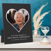 Ter nagedachtenis modern hartelijke foto fotoplaat (Zijkant)