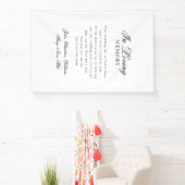"Ter nagedachtenis" Modern, kalligrafie, bruiloft Spandoek (Insitu)