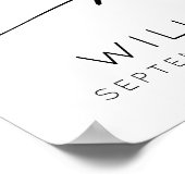 Ter nagedachtenis Modern Schrift Foto Funeral  Poster (Hoek)