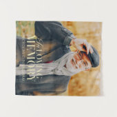 Ter nagedachtenis Moderne Elegante Fotogedenkplaat Wandkleed (Voorkant (horizontaal))