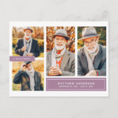 Ter nagedachtenis moderne kleur multi foto briefkaart (Voorkant)