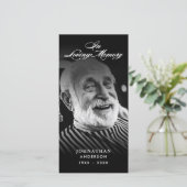 Ter nagedachtenis Moderne memoriam foto bladwijzer (Staand voorkant)