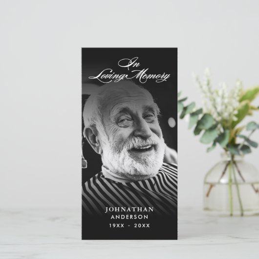 Ter nagedachtenis Moderne memoriam foto bladwijzer (Staand voorkant)