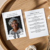 Ter nagedachtenis Moderne Orde van Dienst Foto Programmakaart