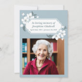 Ter nagedachtenis Mooie foto herdenkingsdienst Kaart (Voorkant)