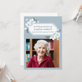 Ter nagedachtenis Mooie foto herdenkingsdienst Kaart (Voorkant / Achterkant in situ)