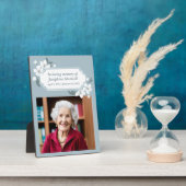 Ter nagedachtenis Mooie foto van rouwdienst Fotoplaat (Zijkant)