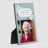 Ter nagedachtenis Mooie foto van rouwdienst Fotoplaat (Zijkant)