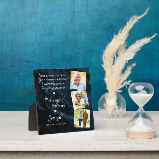 Ter nagedachtenis Persoonlijke 3 foto herdenkingst Fotoplaat (Insitu)