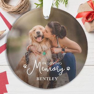Ter nagedachtenis - Pootafdrukken Huisdier Hond 2  Ornament