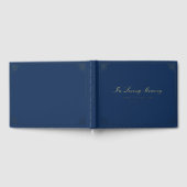 Ter nagedachtenis rouwblauw gastenboek (Volledig)