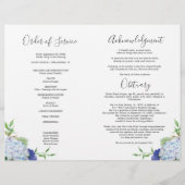 Ter nagedachtenis rouwkaart gevouwen programma fly flyer (Achterkant)