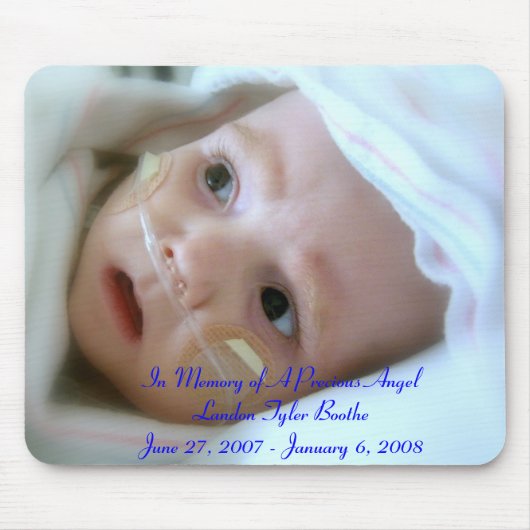 ter nagedachtenis van Baby Landon Mousepad Muismat (Voorkant)