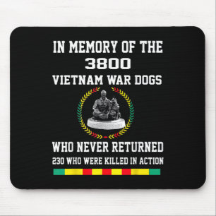 Ter nagedachtenis van de 3800 Vietnam-oorlogen die Muismat