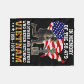 Ter nagedachtenis van de 58479 Vietnam veteraan st Fleece Deken (Voorkant (Horizontaal))