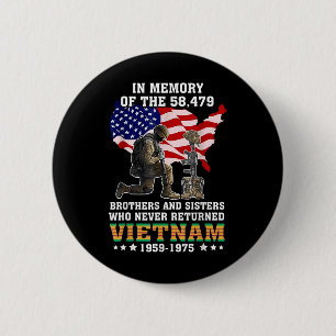 Ter nagedachtenis van de 58479 Vietnam veteraan st Ronde Button 5,7 Cm