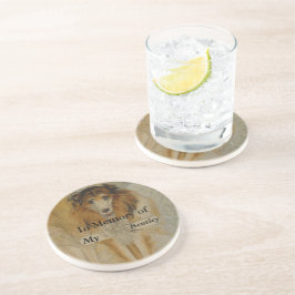 ter nagedachtenis van de  Collie Dog-Your Dog Zandsteen Onderzetter