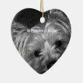 Ter nagedachtenis van Dog Christmas Photo Ornament (Rechts)