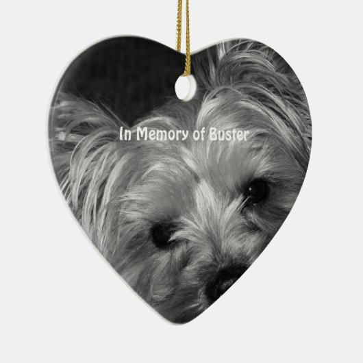 Ter nagedachtenis van Dog Christmas Photo Ornament (Rechts)