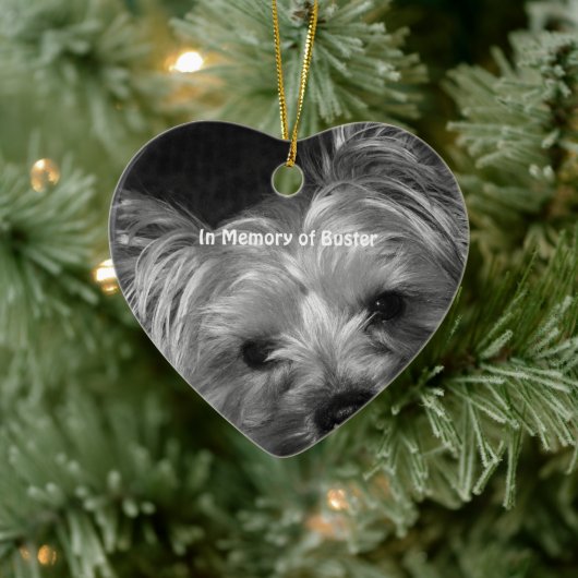 Ter nagedachtenis van Dog Christmas Photo Ornament (Boom)