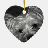 Ter nagedachtenis van Dog Christmas Photo Ornament (Voorkant)