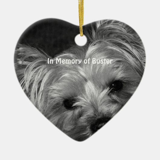 Ter nagedachtenis van Dog Christmas Photo Ornament (Voorkant)