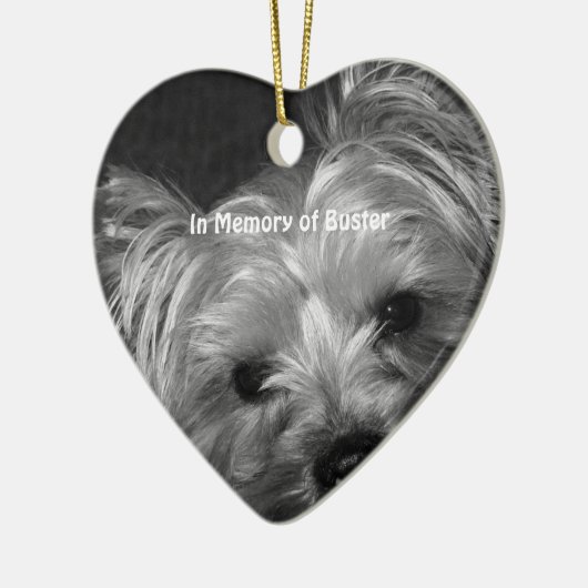 Ter nagedachtenis van Dog Christmas Photo Ornament (Links)