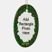 ter nagedachtenis van - Holly Oval Ornament 2-Side (Rechts)