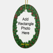 ter nagedachtenis van - Holly Oval Ornament 2-Side (Links)
