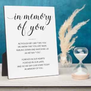 Ter nagedachtenis van je Black White Memorial Wedd Fotoplaat