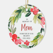 Ter nagedachtenis van mam gepersonaliseerde Memori Keramisch Ornament (Links)