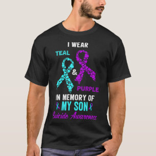 Ter nagedachtenis van mijn zoon Mam Pap Zelfmoord T-shirt