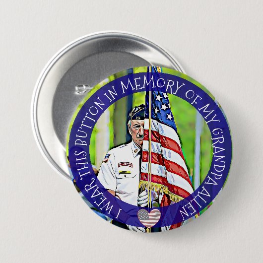 Ter nagedachtenis van militaire Button (Voorkant /achterkant)