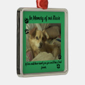 Ter nagedachtenis van ons huisdierengedenkteken metalen ornament (Rechts)