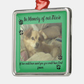 Ter nagedachtenis van ons huisdierengedenkteken metalen ornament (Links)